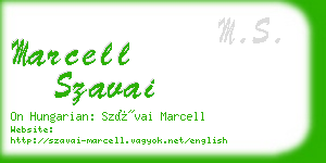marcell szavai business card